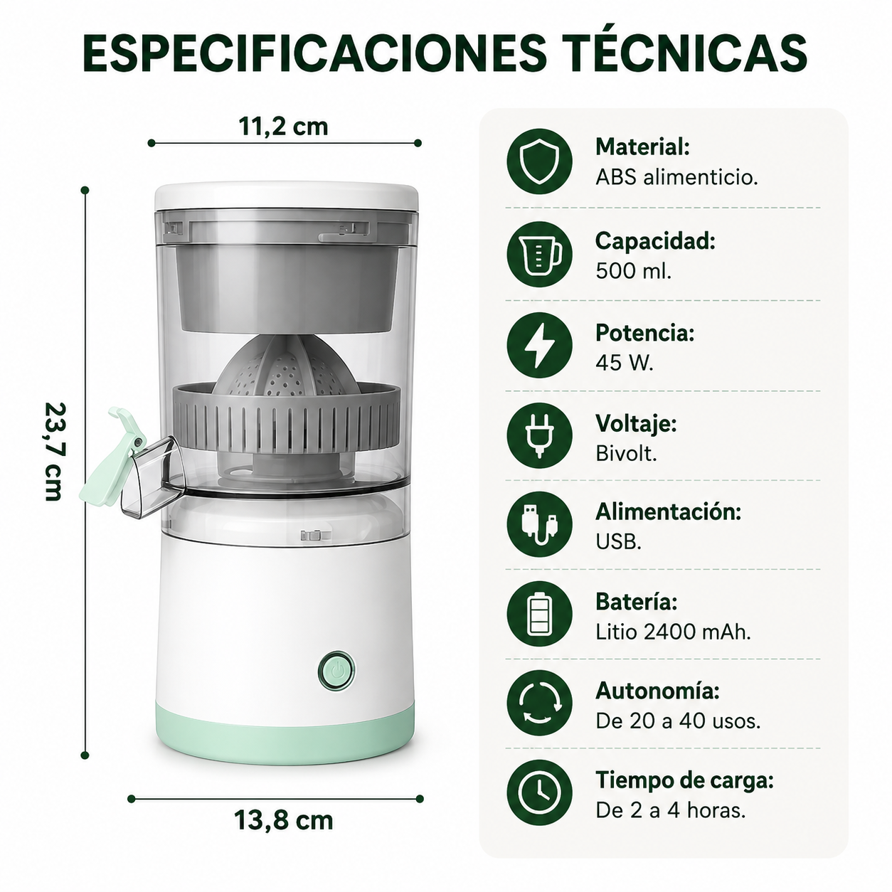 Exprimidor Portátil