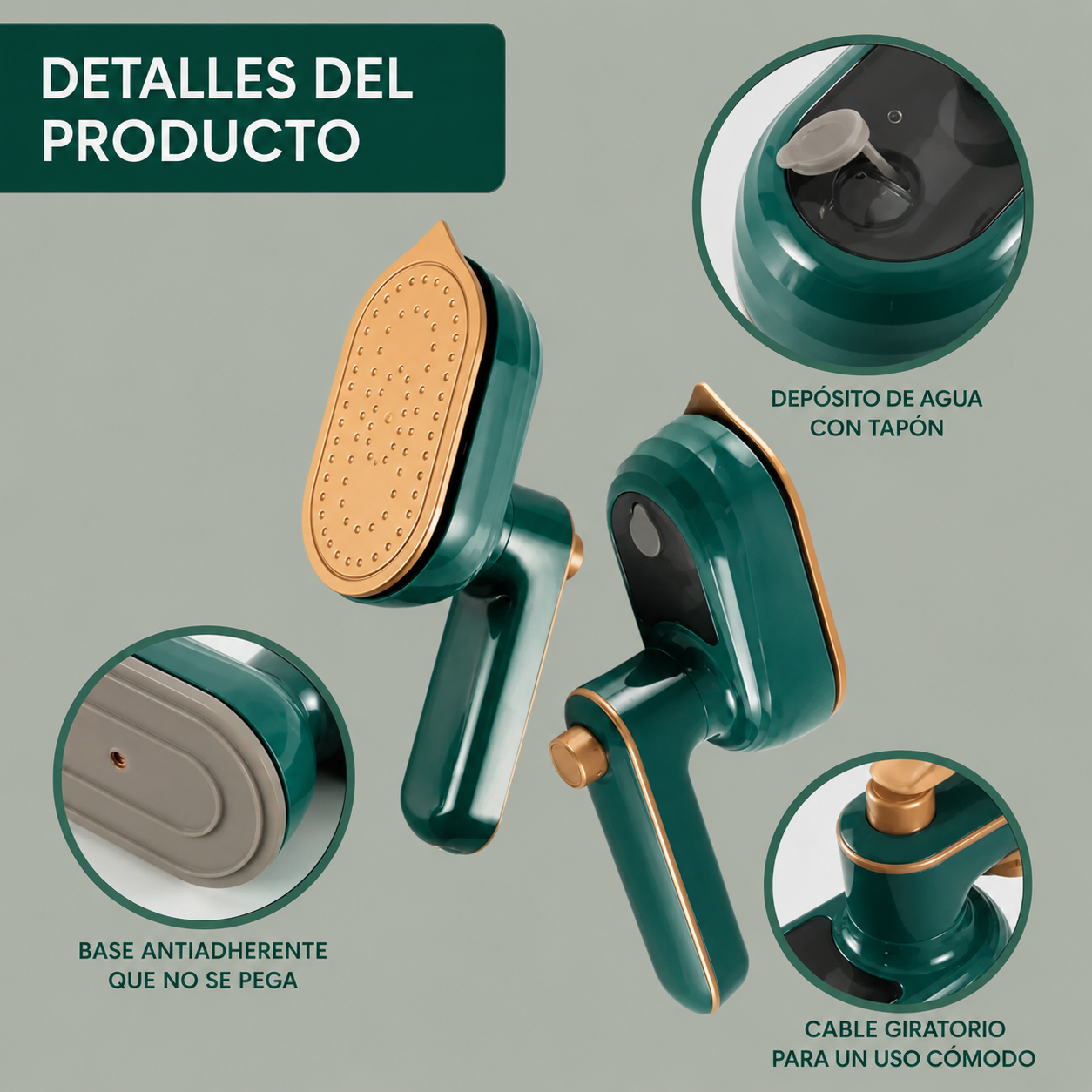 Mini plancha de vapor